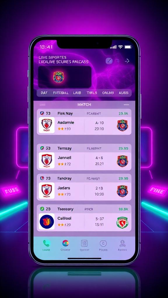 Sports Social — Live feed screenshot