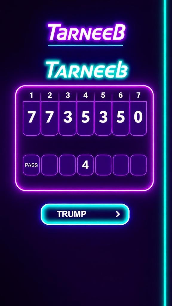 Trix & Tarneeb — Bidding panel screenshot